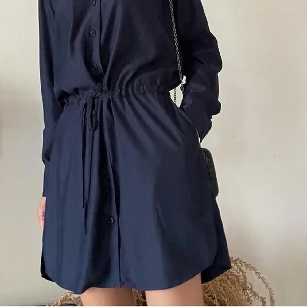 Uniqlo Navy Button Up Dress